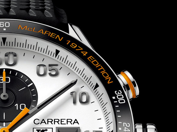 TAG Heuer Carrera McLaren 1974     TAG Heuer 推出迈凯轮40周年特别版腕表 TAG Heuer 1887计时秒表 Calibre 卡莱拉 新表预览  第1张