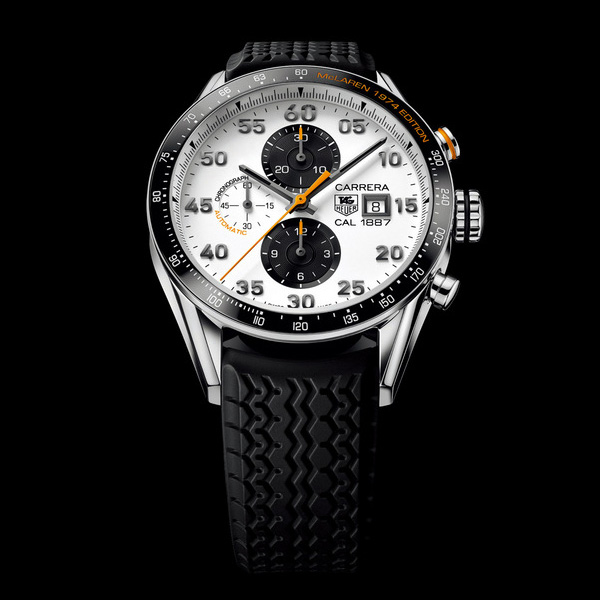 TAG Heuer Carrera McLaren 1974     TAG Heuer 推出迈凯轮40周年特别版腕表 TAG Heuer 1887计时秒表 Calibre 卡莱拉 新表预览  第2张