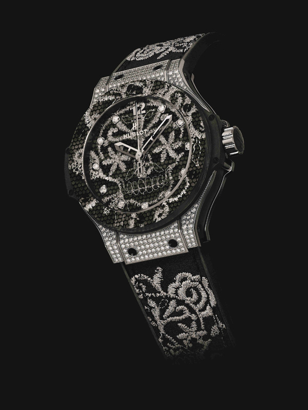 魅惑性感 尽显极致女性魅力  骷髅与藤蔓花纹芳华绽放   HUBLOT 宇舶表全新Big Bang刺绣腕表 刺绣腕表 宇舶 HUBLOT 新表预览  第2张