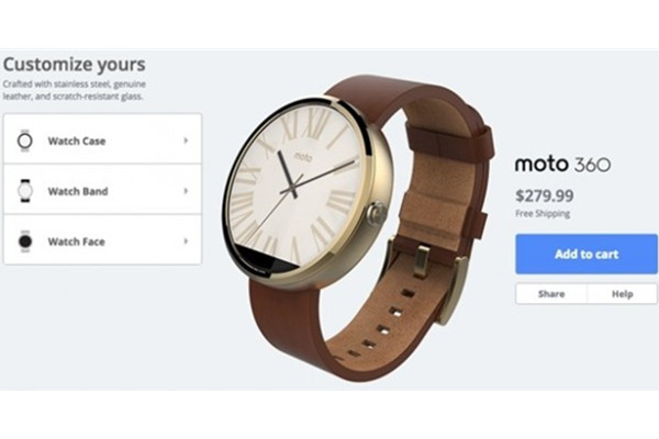 摩托罗拉智能手表Moto 360也可以定制了