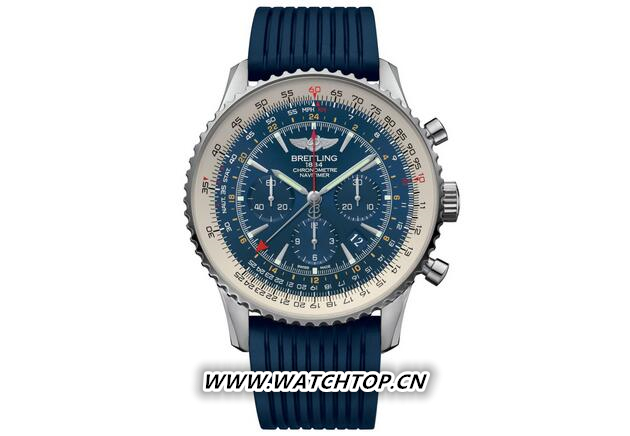 手腕上的极光蓝，Breitling 最新限量款“NAVIGIER GMT”腕表登场 限量版“NAVITIMER GMT” Breitling 腕表​ 新表预览  第3张