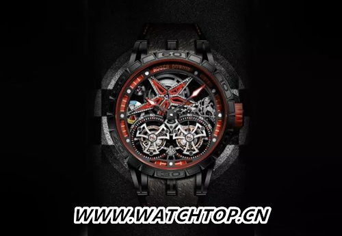 ROGER DUBUIS 罗杰杜彼Excalibur Spider Pirelli双飞行陀飞轮